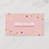 FUN BOLD KLEURRIJKE confetti cool goud roze blauw Visitekaartje (Voorkant)