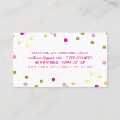 FUN BOLD KLEURRIJKE confetti cool goud roze blauw Visitekaartje (Achterkant)