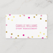 FUN BOLD KLEURRIJKE confetti cool goud roze blauw Visitekaartje (Voorkant)
