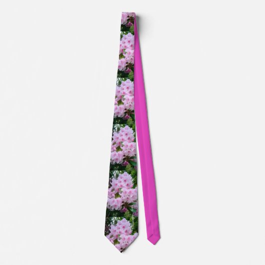 Fun Bold Loud Pink Floral Botanisch Mannen Stropda Stropdas (Voorkant)
