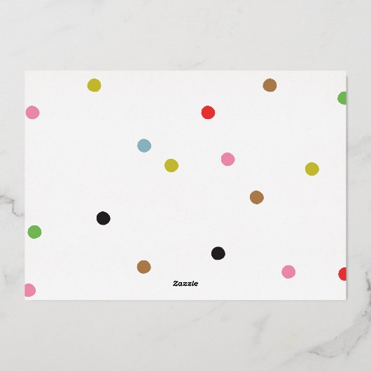 FUN & Bold Modern Gouden Foto VROLIJK Kerstmis Folie Feestdagenkaart (Achterkant)