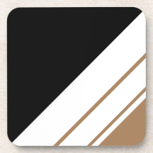 Fun Bold Sportieve Zwart Bruin Wit Racing Stripes