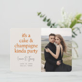 Fun Bold Typography Burnt Oranje Wedding Save The Date (Staand voorkant)