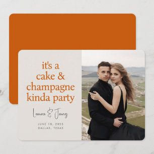 Fun Bold Typography Burnt Oranje Wedding Save The Date