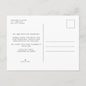 Fun Bold Typography Magenta Pink Weddenschap Save  Aankondigingskaart (Achterkant)