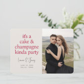 Fun Bold Typography Magenta Pink Wedding Save The Date (Staand voorkant)