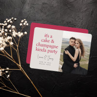 Fun Bold Typography Magenta Pink Wedding