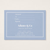 Fun Bold Typography Two Tone Cadeft Certificate Visitekaartje (Achterkant)