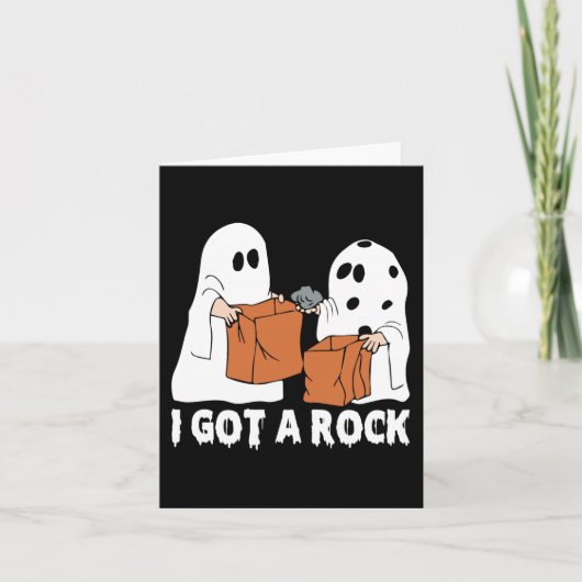 Fun Boo Ghost Scary Ik heb een Rock Halloween Kaart (Voorkant)