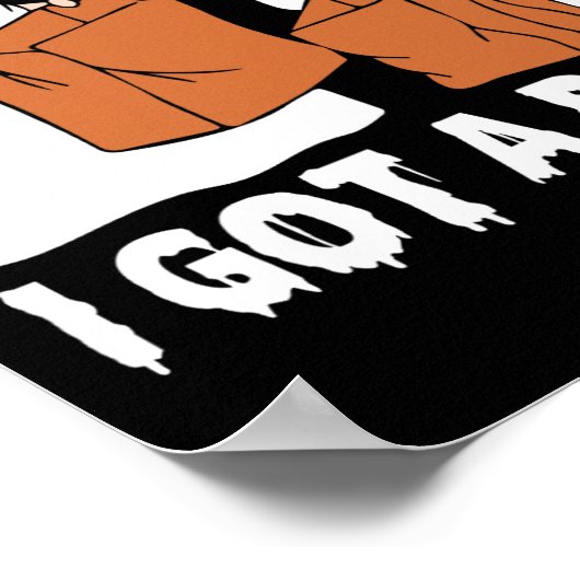 Fun Boo Ghost Scary Ik heb een Rock Halloween Poster (Hoek)