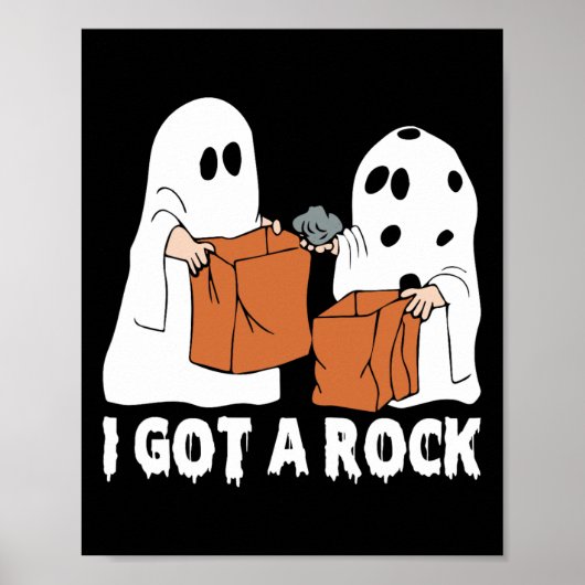 Fun Boo Ghost Scary Ik heb een Rock Halloween Poster (Voorkant)