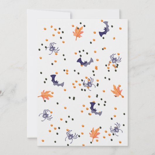 Fun Boo! Spooktacular Halloween birthday party Kaart (Achterkant)