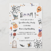 Fun Boo! Spooktacular Halloween birthday party Kaart (Voorkant / Achterkant)