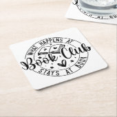 Fun Book Club ontwerp Kartonnen Onderzetters (Schuin)