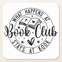 Fun Book Club ontwerp Kartonnen Onderzetters