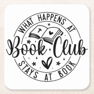 Fun Book Club ontwerp Kartonnen Onderzetters