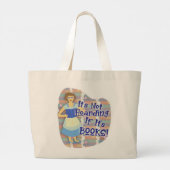 Fun Book Hoarder Huisvrouw Retro Kitsch Grote Tote Bag (Achterkant)