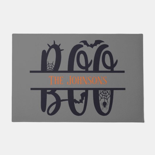 Fun Book Monogram Naam toevoegen Halloween Deurmat (Voorkant)