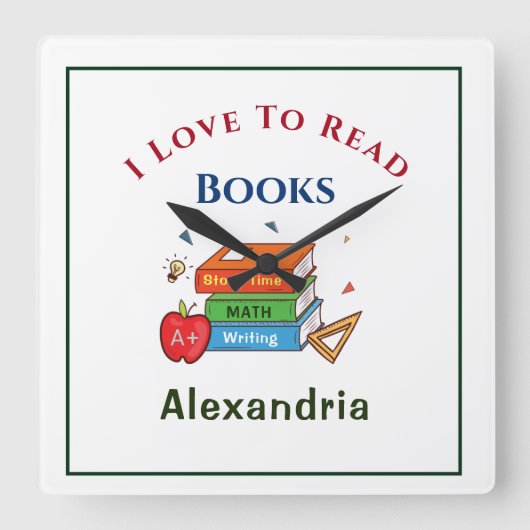 Fun Books die ik graag wil lezen Vierkante Klok (Voorkant)