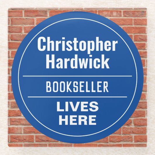 Fun Bookseller Wall Plaque Style Onderzetter (Voorkant)