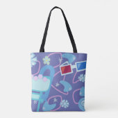 Fun Boomerangs 3-D Glasses Fifties Retro Pattern Tote Bag (Achterkant)