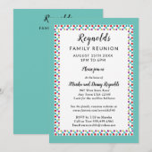 Fun Border Family Reunion of Party Invitation Kaart (Voorkant / Achterkant)