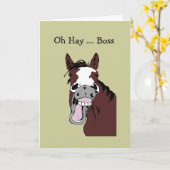 Fun Boss Birthday - Grote Dag tegen Paarden rond Kaart (Gele Bloem)