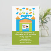 Fun Bounce House Birthday Party Kaart (Staand voorkant)