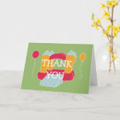 Fun Bounce House Helder Dank je wel Kaart (Gele Bloem)