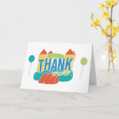 Fun Bounce House Helder Dank je wel Kaart (Gele Bloem)