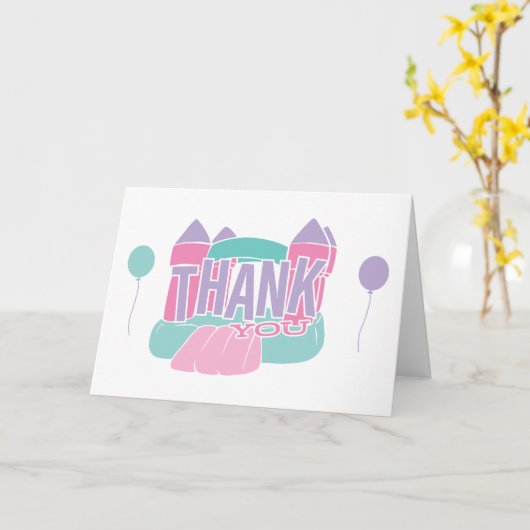 Fun Bounce House pastel Kaart (Gele Bloem)