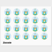 Fun bounce jongens verjaardagsfeest stickers (Vel)