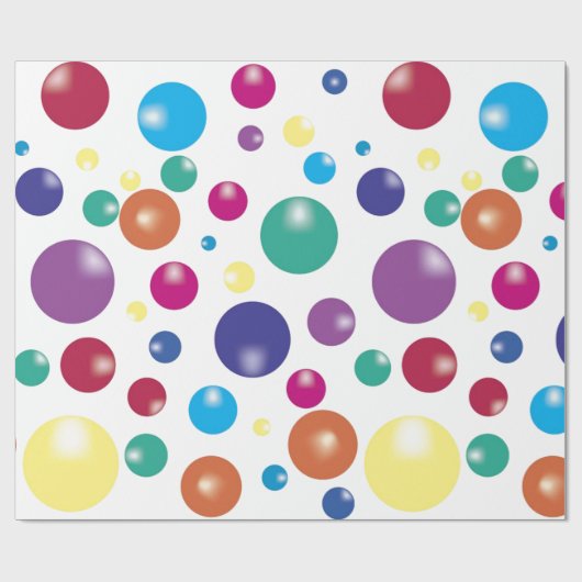 Fun Bouncing Balls Wrapping Paper Cadeaupapier (Vlak)