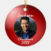 Fun Bowling Ball-kerstkeramiek Keramisch Ornament (Voorkant)