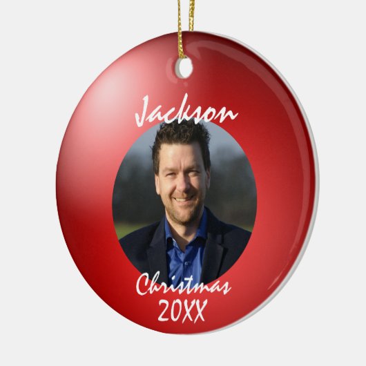 Fun Bowling Ball-kerstkeramiek Keramisch Ornament (Links)