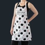 Fun Bowling Ball Pin Custom Chef Bowler Name Apron Schort<br><div class="desc">Fun apron met een patroon van bowlingspelden en ballen en twee lijnen van douanetekst. Voeg de naam van een persoon, de naam van een restaurant, de naam van een café of winkel toe of verwijder de tekst en de rechthoek en gebruik gewoon het patroon. Perfect voor het ontluiken van chef-koks,...</div>