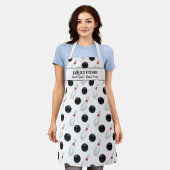 Fun Bowling Ball Pin Custom Chef Bowler Name Apron Schort (Gedragen)
