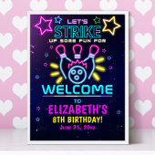 Fun Bowling Birthday Girl Poster