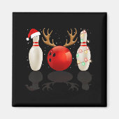 Fun Bowling-kerstkerstkerstkerstkerstkerstkerstcad Magneet (Voorkant)