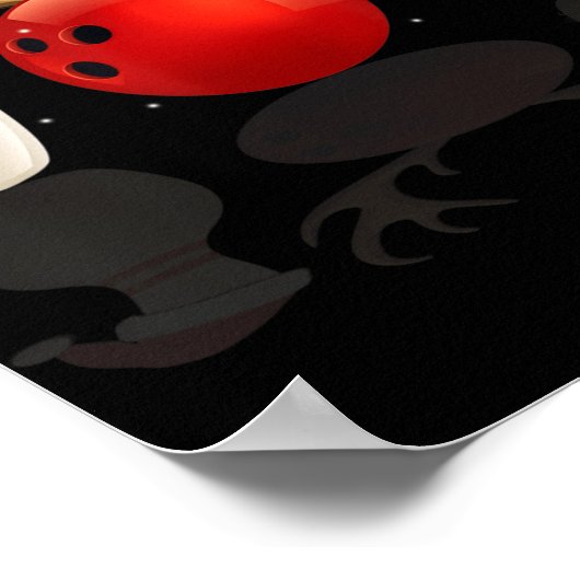 Fun Bowling-kerstkerstkerstkerstkerstkerstkerstcad Poster (Hoek)