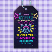 Fun Bowling Neon  Birthday Girl Cadeaulabel