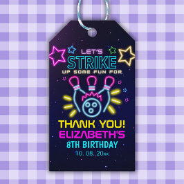 Fun Bowling Neon  Birthday Girl Cadeaulabel