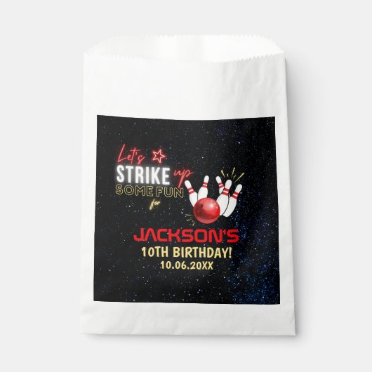 Fun Bowling party for Kids Bedankzakje (Voorkant)