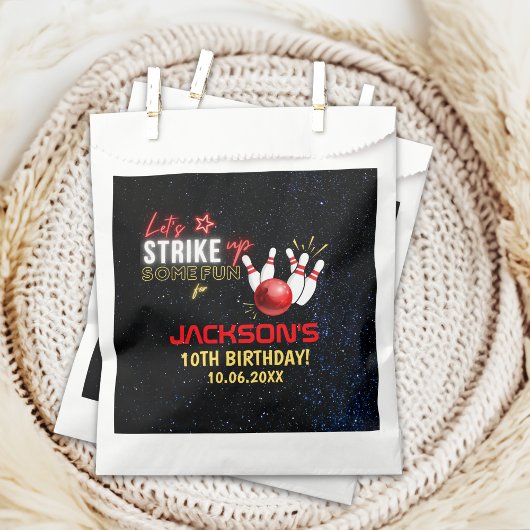 Fun Bowling party for Kids Bedankzakje