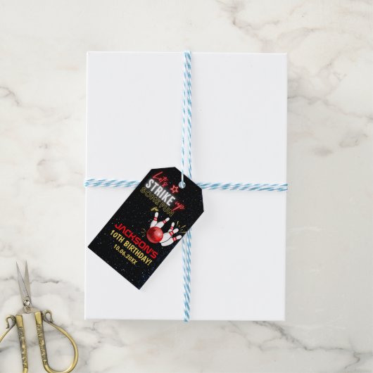 Fun Bowling party for Kids Cadeaulabel (Met Touw)