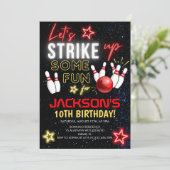 Fun Bowling party for Kids Kaart (Staand voorkant)