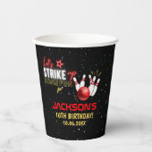 Fun Bowling party for Kids Papieren Bekers (Voorkant)
