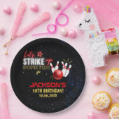 Fun Bowling party for Kids Papieren Bordje (Feest)