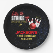 Fun Bowling party for Kids Papieren Bordje (Voorkant)