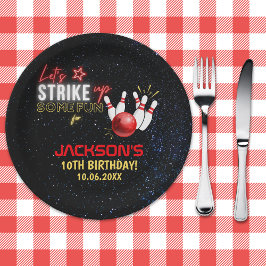 Fun Bowling party for Kids Papieren Bordje